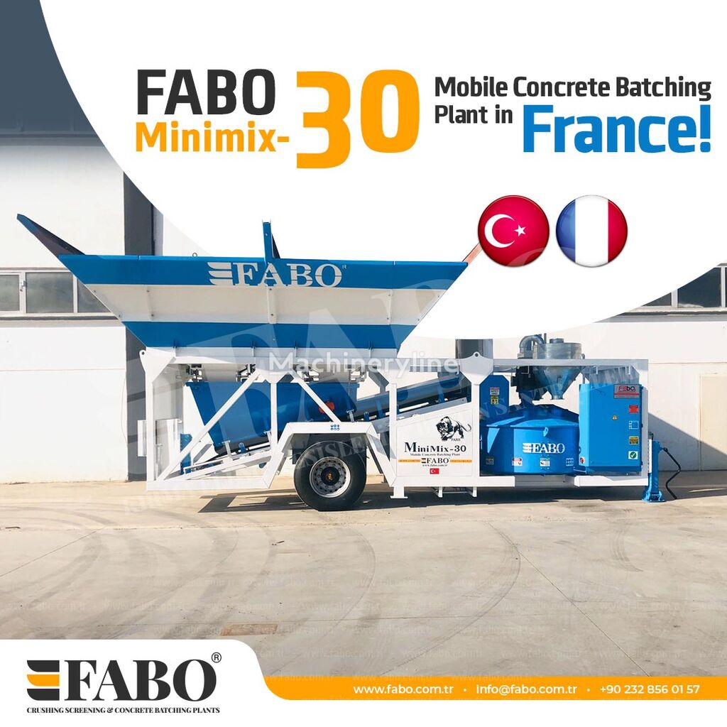 جديد ماكينة صناعة الخرسانة FABO MOBILE CONCRETE PLANT CONTAINER TYPE 30 M3/H FABO MINIMIX