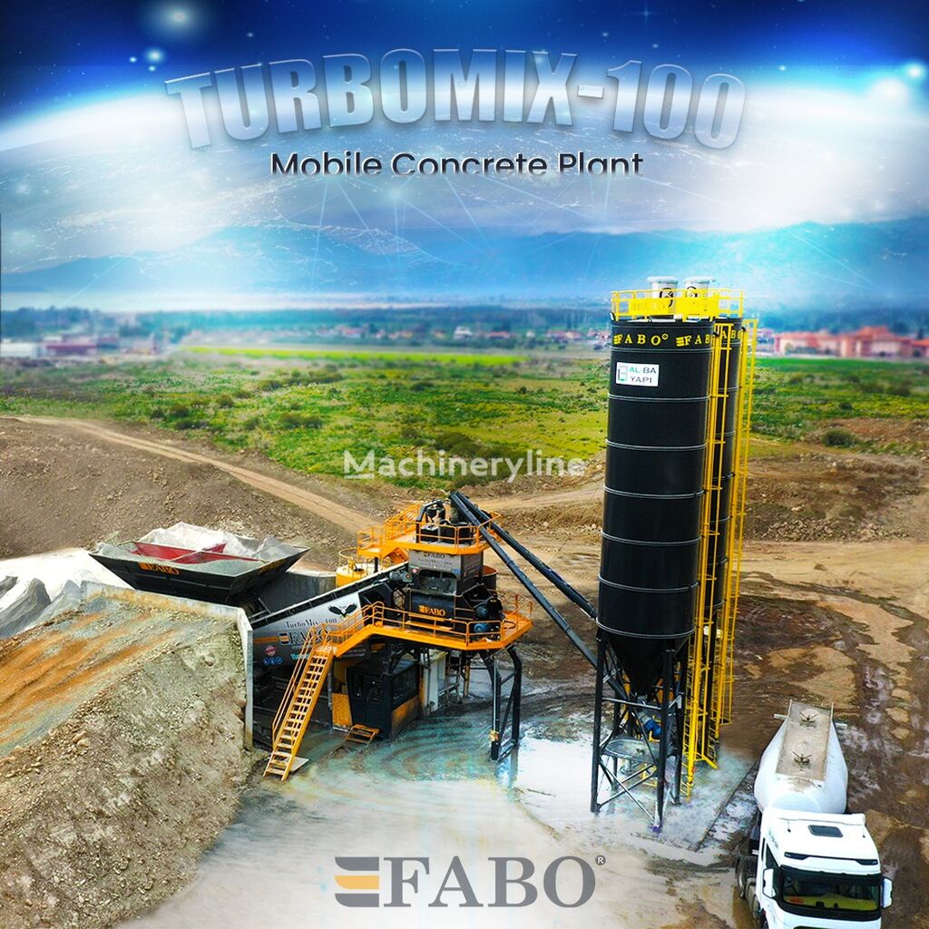 جديد ماكينة صناعة الخرسانة FABO TURBOMIX-100 Mobile Concrete Batching Plant