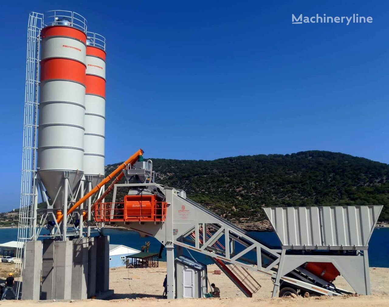 جديد ماكينة صناعة الخرسانة Polygonmach 100 m3 per hour mobile concrete batching plant